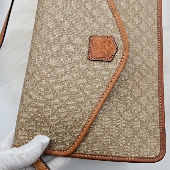 Céline Pochette Light Brown Macadam Crossbody - Picture 5 of 17